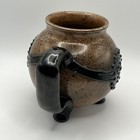 Vtg German Merkelbach Grenzhausen Jugendstil Art Pottery Mug Footed 5   