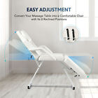 Adjustable White Massage Table W stool Tattoo Chair Facial Bed Barber Salon Spa
