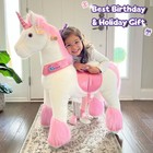 Ponycycle Ride On Unicorn Toy Kids Ride On Rocking Horse Toy For 4-8 Years Ux402