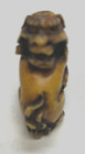 Netsuke Foo Dog  Shishi Lion Dog   Sitting Carved Resin Japanese Art Figurine