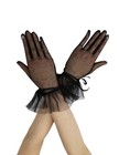 Women s Ruffles Tea Party Mesh Tulle Gloves Christmas Evening One Size Black