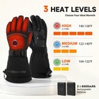 Rechargeable Heated Gloves For Men Women Large  Waterproof  3 Heat Levels