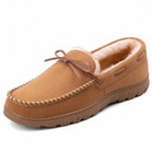 Cozy Memory Foam Moccasin Slippers For Men - Non-slip Indoor outdoor - Black  Be
