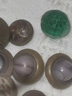 Vintage Glass Button Lot Antique Metal Loops And Settings Waistcoat Or Vest