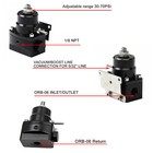 Universal Adjustable Fuel Pressure Regulator Kit 100psi Guage An6 Fitting Black