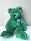 Ty Beanie Babies Buddy Erin Green Good Luck Bear Plush Bundle 1997