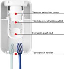 2 Slot Toothbrush Holder And Toothpaste Dispenser Wall Mounted  Automatic Toothp