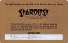 Stardust Casino - Las Vegas  Nv - Thin Plastic Vip Card 1990