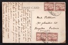 Malta Stamps 1907 Palermo Italy Picture Postcard To Canada