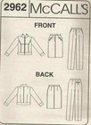 Mccalls 2962 Misses  Size 12-16 Ny-ny   Jacket  Skirt  Pants Sewing Pattern   2000