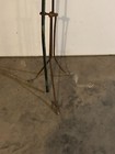 Vintage 69 3 4    Tall Copper Lightning Rod With Solid Brass Point   Unique Stand