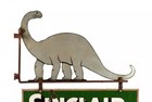 Sinclair Dino Silhouette For Credit Card Sign Bracket
