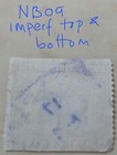 Malaya States - North Borneo One Cent 1909 Imperf  Top   Bottom Oval Used  nb09 