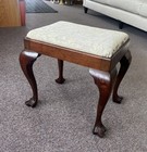 Antique Carved Mahogany Stool