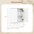 Bathroom Mirror Cabinet  Medicine Cabinet With Mirrored Doors  Adjustable Shelf