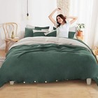 100  Linen Duvet Cover Set 3pcs French Washed Natural Flax Soft Breathable Fa   