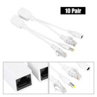 10 Pair Ip Camera Poe Rj45 Cable Power Over Ethernet Adapter Injector Splitter 1