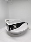 Chanel Sunglasses Black White Frame