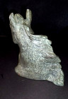 Antique Horse Head Statue In Green Bronze Patina Finish 