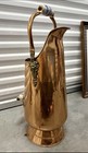 Vintage Large Copper   Brass Umbrella Holder Stand Lion Heads