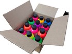 Angelus Acrylic Leather Paint Neon Colors Starter Kit 4 Ounce Bottles - 12 Pack