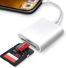 2 In 1 Tf sd Card Adapter Camera Reader For Ipad Iphone 7 8 Plus 14 15 Pro X Lot