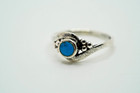Vintage Sterling Silver Turquoise Ring Size 5 75 Jb32