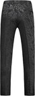 Mogu Mens Jacquard Floral Dress Pants Slim Fit Tuxedo Suit Pants Black Size 36