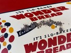 Vintage Wonder Bread 1950   s Metal Advertising Sign  Original 20x12 Inches