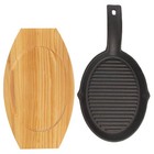 Mr Bar-b-q Cast Iron Fajita Skillet And Platter Set 06108y