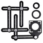 Aluminum Angle Finder Multi-function Ruler Adjustable Metal Tool