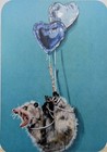 Aceo Art Print Of Original Painting- Whimsical Opposum- Artist Signed- 2 5x3 5 