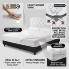 Full Vinyl Mattress Protector Waterproof Zippered Bed Bug Proof Cover Fits To 8 