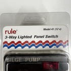 Rule 3-way Lighted Panel Bilge Pump Switch Model 41  12v  W  Fuse New