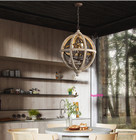 Countryside Solid Wood Vintage Antique Orb Farmhouse 5-light Chandelier Lamp