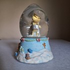 Precious Moments  Star Shaped Water Globe Snowman Angel Let It Snow  Vintage