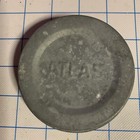 Vintage Antique Mason Jar Zinc Cap Lid With Porcelain Glass Insert