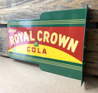 Vintage Drink Royal Crown Cola Rc Double-sided Flange Gas Oil Porcelain Sign