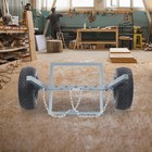 Log Skidder Heavy Duty Log Holder Log Dolly With Chain Grey 1500 Lbs Capacity