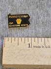 Pennsylvania Keystone State Lapel Pin Enamel State Outline Souvenir Black Gold