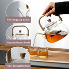 Glass Tea Kettle With Removable Infuser stovetop Safe Glass Teapot 1000 Ml 33 Oz