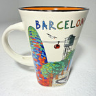 Ole Mosaic Barcelona Spain Tall Ceramic Coffee Mug Gaudi Trencadis Art Souvenir
