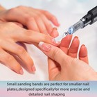 100 Pcs 240 Grit White Small Sanding Bands Nail Drill Bit nail Drill    