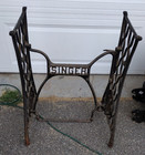 Antique Vintage  Cast Iron Singer Treadle Sewing Machine Base Frame Stand Base