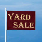 Yard Sale Flag Banner Sign Garage Sale Rummage Sale Here Us Ship