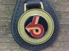 Buick Grand National Power 6 Logo Nos Leather Key Fob Antique Gold Medallion