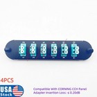 4pcs Fiber Optical Adapter Panel 6 Lc Duplex Om3 Om4 For Corning Cch-cp12-e4