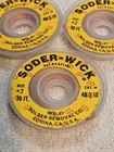 Soder Wick  2 Lot Of 3 Solder Removal Braid 10 Ft 48-2-10 New Old Stock