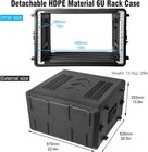 6u Rack Case Rackmount Flight Case 17  Depth  19  Rackmount For Amplifier  Audio