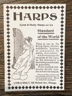 Lyon healy Harps Standard Of The World Antique 1898 Stringed Instrument Print Ad